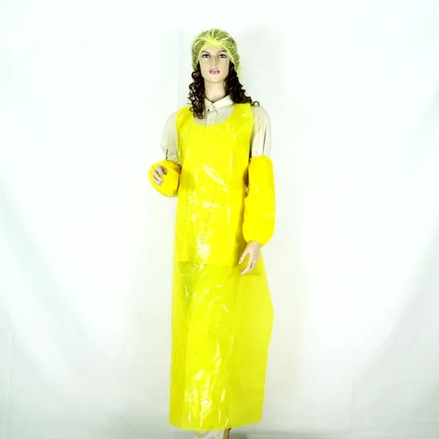 Grembiule impermeabile medico/ospedaliero/odontoiatrico/PP/non tessuto/poli/HDPE/LDPE/plastica PE usa e getta per l'industria alimentare, servizi/hotel/ristorante, cucina/sicurezza