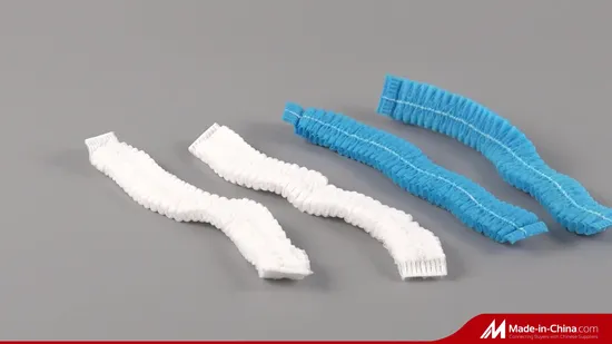 Disposable Non-Woven Strip Clip Cap with Elastic Band