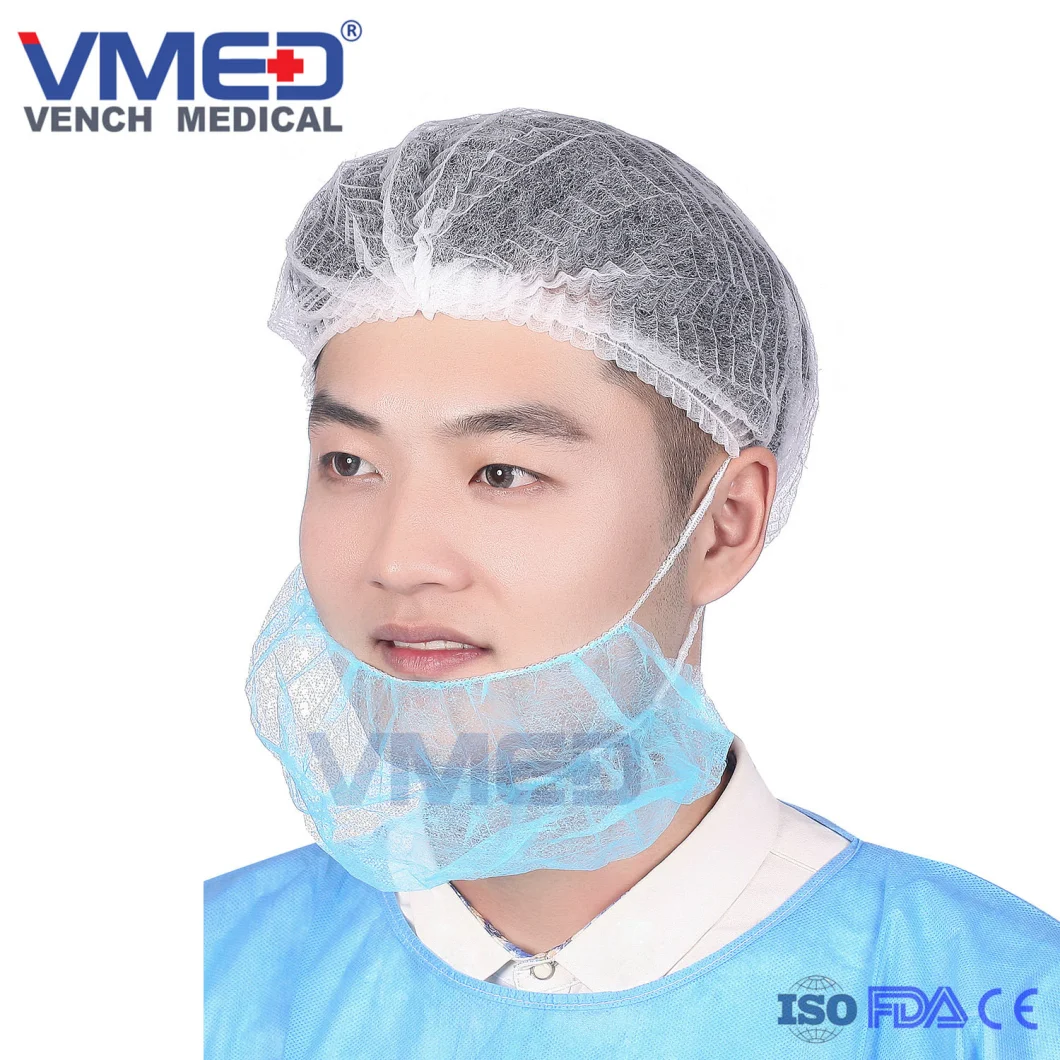 Disposable Blue Spp Beard Cover with Ear Loop