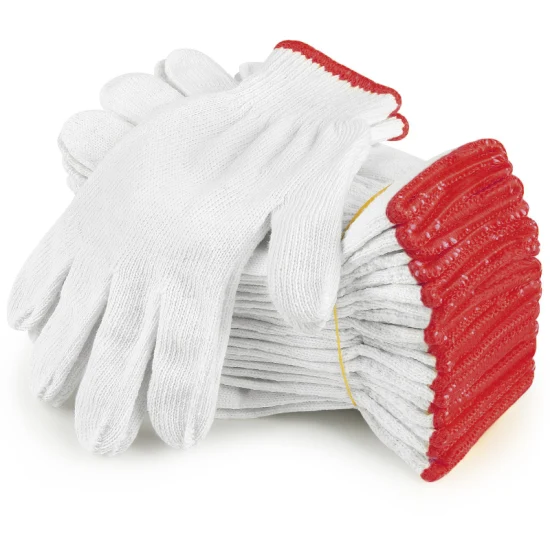 Cina Guanti da lavoro di sicurezza in cotone lavorato a maglia bianchi per guanti da costruzione/industriali calibro 7/10 all'ingrosso